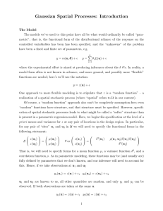 Gaussian Spatial Processes: Introduction