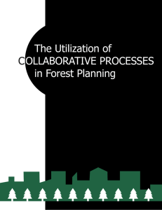 December, 2005 • The Utilization of Collaborative Processes in Forest... Page 1