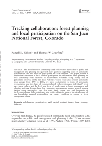 Tracking collaboration: forest planning and local participation on the San Juan