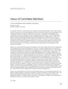 Views of Committee Members APPENDIX A