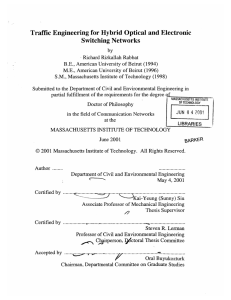 Traffic Engineering for Hybrid Optical  and Electronic Switching  Networks