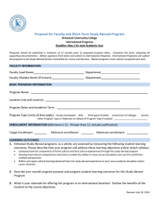 Proposal for Faculty-Led Short-Term Study Abroad Program Kirkwood Community College International Programs
