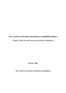 The Council on Security and Defense Capabilities Report  October 2004