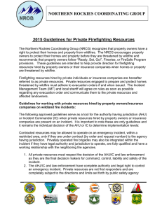 NORTHERN ROCKIES COORDINATING GROUP 2015 Guidelines for Private Firefighting Resources