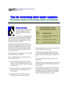 Tips for stretching short water supplies