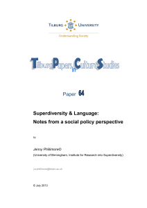 Paper  Superdiversity &amp; Language: Notes from a social policy perspective