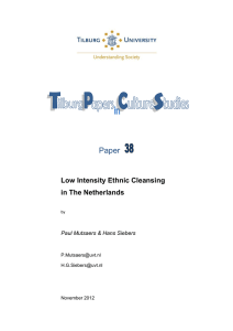 Paper  Low Intensity Ethnic Cleansing in The Netherlands