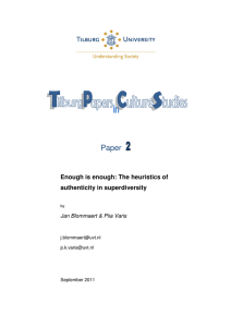 Paper Enough is enough: The heuristics of authenticity in superdiversity