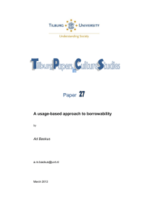 Paper  A usage-based approach to borrowability Ad Backus