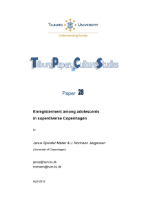Paper  Enregisterment among adolescents in superdiverse Copenhagen