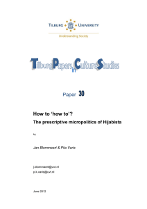 Paper  How to ‘how to’? The prescriptive micropolitics of Hijabista