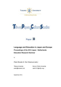 Paper  Language and Education in Japan and Europe