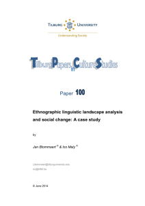 Paper  Ethnographic linguistic landscape analysis and social change: A case study