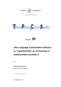 Paper How Language Communities Intersect: Is “superdiversity” an incremental or