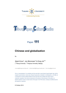 Chinese and globalization Paper  Sjaak Kroon