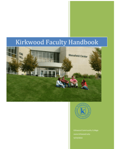 Kirkwood Faculty Handbook 1 Kirkwood Community College