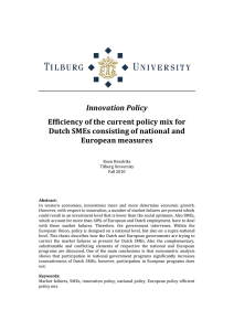 Innovation Policy Efficiency of the current policy mix for European measures