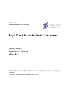 Legal Principles in Antitrust Enforcement Harold Houba Evgenia Motchenkova