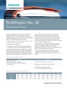 TechTopics No. 30 Altitude correction factors www.usa.siemens.com/techtopics