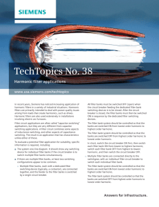 TechTopics No. 38 Harmonic filter applications www.usa.siemens.com/techtopics