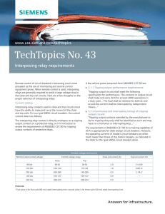 TechTopics No. 43 Interposing relay requirements www.usa.siemens.com/techtopics
