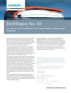 TechTopics No. 45 equipment www.usa.siemens.com/techtopics