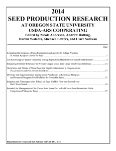 2014 SEED PRODUCTION RESEARCH AT OREGON STATE UNIVERSITY USDA-ARS COOPERATING