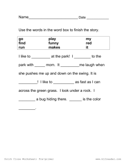 Complete Sentences: Missing Verbs | Sentence Structure Worksheets