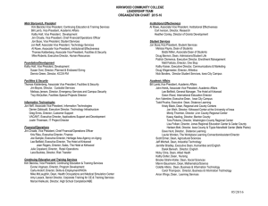 KIRKWOOD COMMUNITY COLLEGE LEADERSHIP TEAM ORGANIZATION CHART  2015-16