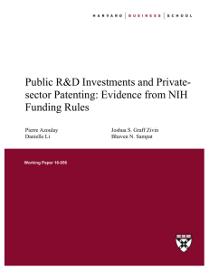 Public R&amp;D Investments and Private- sector Patenting: Evidence from NIH Funding Rules