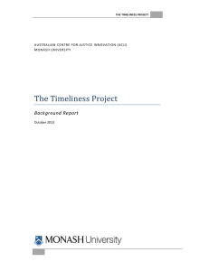 The	Timeliness	Project Background Report