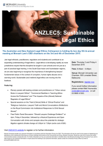 ANZLEC5: Sustainable Legal Ethics