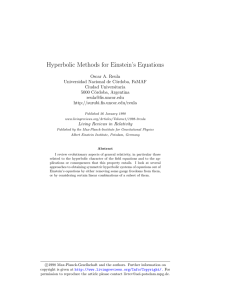 Hyperbolic Methods for Einstein’s Equations