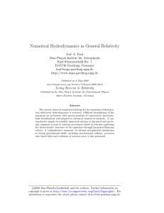 Numerical Hydrodynamics in General Relativity