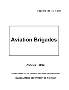 Aviation Brigades  AUGUST 2003 FM 3-04.111