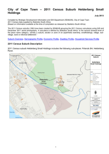 –  2011  Census  Suburb  Helderberg ... City  of  Cape  Town Holdings July 2013