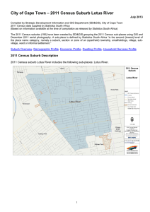 – 2011 Census Suburb Lotus River City of Cape Town July 2013