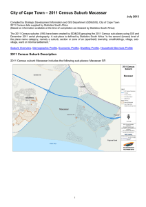 – 2011 Census Suburb Macassar City of Cape Town July 2013