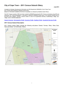 – 2011 Census Suburb Ottery City of Cape Town July 2013