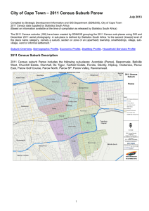 – 2011 Census Suburb Parow City of Cape Town July 2013