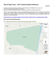 – 2011 Census Suburb Pollsmoor City of Cape Town July 2013