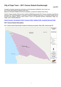 – 2011 Census Suburb Scarborough City of Cape Town July 2013