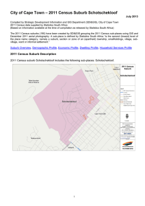 – 2011 Census Suburb Schotschekloof City of Cape Town July 2013