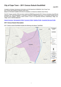 – 2011 Census Suburb Southfield City of Cape Town July 2013