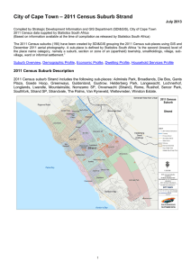 – 2011 Census Suburb Strand City of Cape Town July 2013
