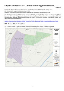 – 2011 Census Suburb Tijgerhof/Sanddrift City of Cape Town July 2013