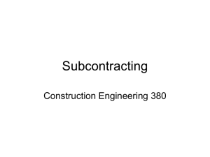Subcontracting Construction Engineering 380