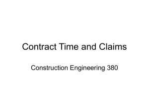 Contract Time and Claims Construction Engineering 380