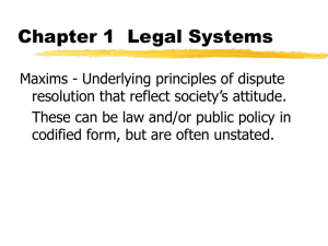 Chapter 1  Legal Systems