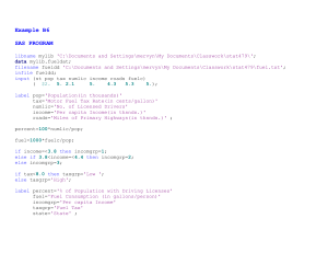 Example B6 SAS PROGRAM